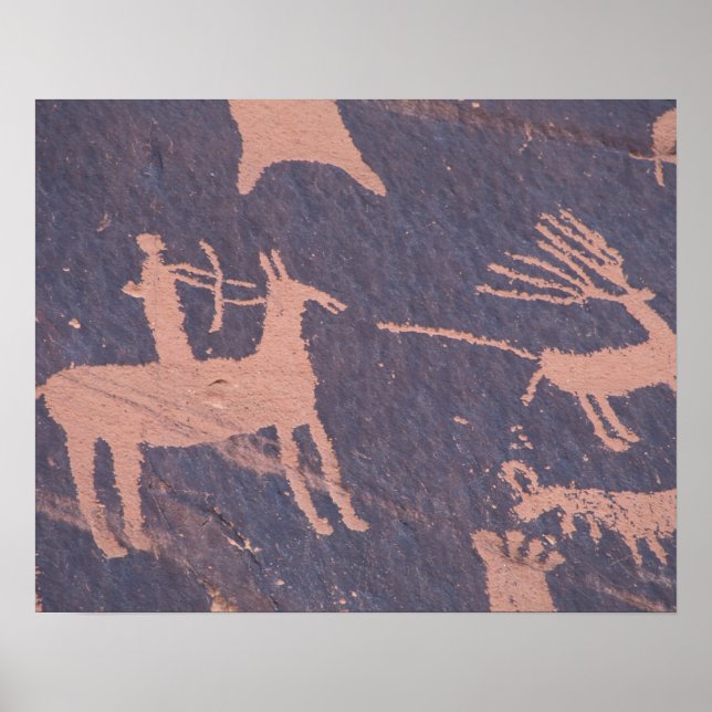 Póster Newspaper Rock, S.P., UT Near Monticello. (Frente)