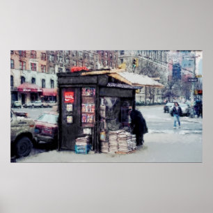 Póster NEWSSTAND en BROADWAY y la calle 75 - NUEVA YORK