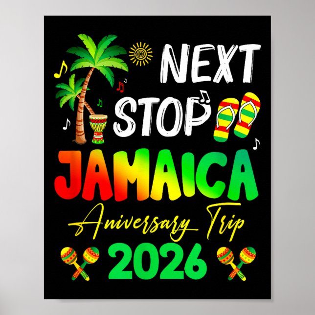 Póster Next Stop Jamaica 2026 Couples Anniversary Family  (Frente)