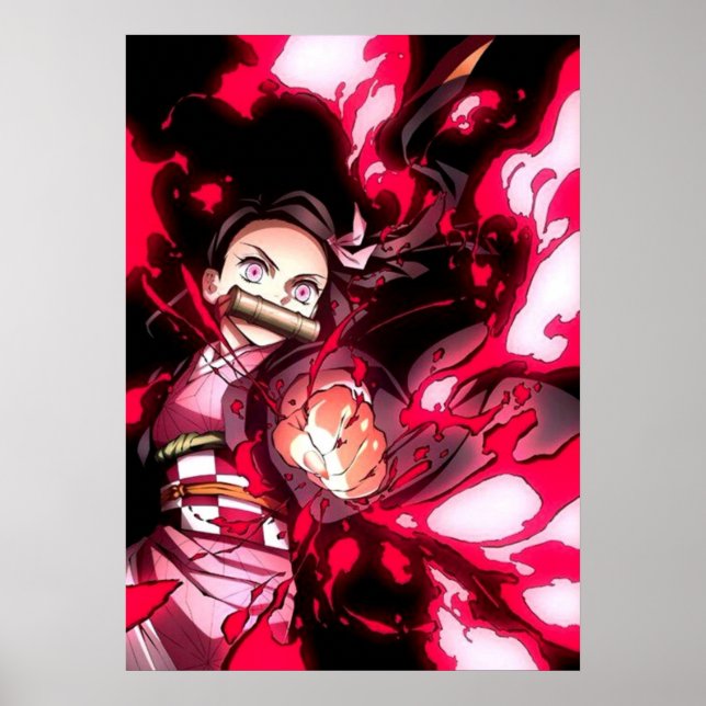 Póster Nezuko Sangre Demon Art Demon Slayer (Frente)