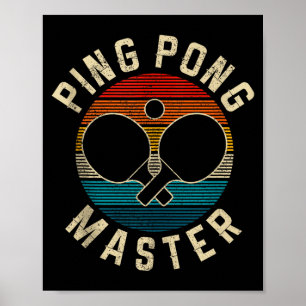 Póster Ng Ng Maestro Antiguo Jugador de Tenis de Mesa Div