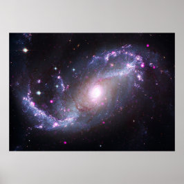 Póster NGC 1672 | Galaxia espiral | Telescopios espaciale