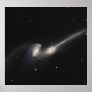 Póster NGC 4676, también conocida como las galaxias de ra