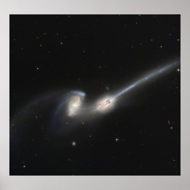 Póster NGC 4676, también conocida como las galaxias de ra (Frente)