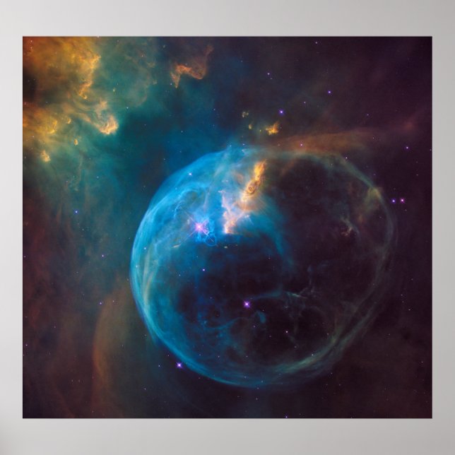 Póster NGC 7635 - La nebulosa de la burbuja (Frente)
