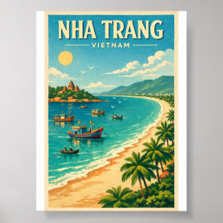Póster nha trang vietnam retro viaje 2026
