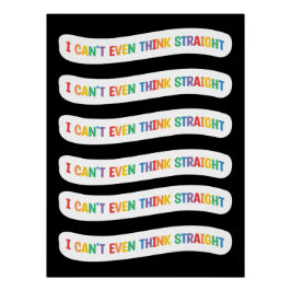 Póster Ni siquiera puedo pensar directamente | Mes del or