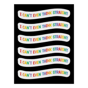 Póster Ni siquiera puedo pensar directamente   Mes del or