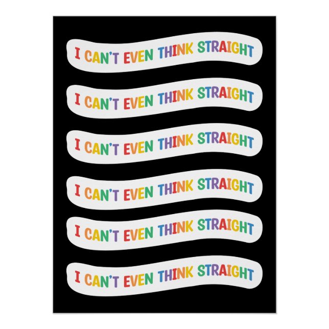 Póster Ni siquiera puedo pensar directamente | Mes del or (Anverso)