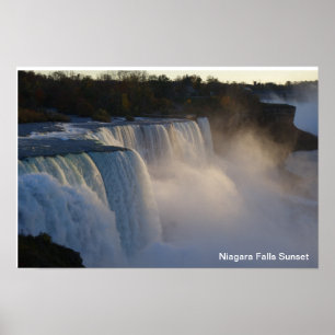 Póster Niagara Falls Sunset