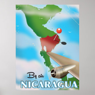 Póster Nicaragua: poster de vacaciones aéreas