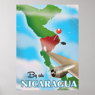 Póster Nicaragua: poster de vacaciones aéreas