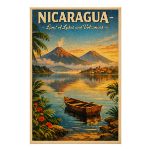 Póster NICARAGUA – Tierra de Lagos y Volcanes