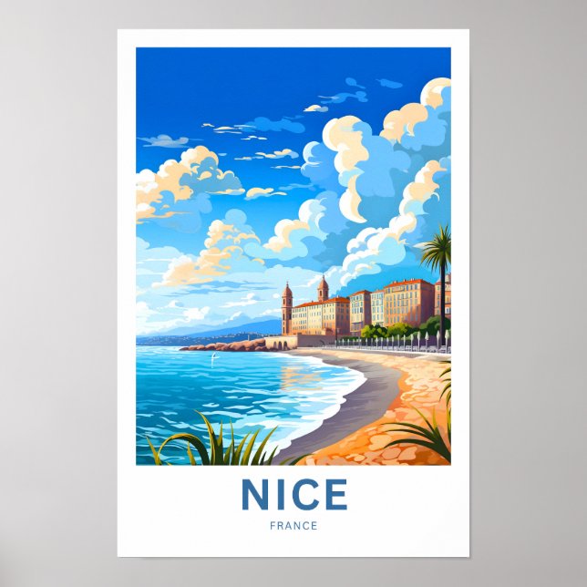 Póster Nice France Travel Print (Frente)