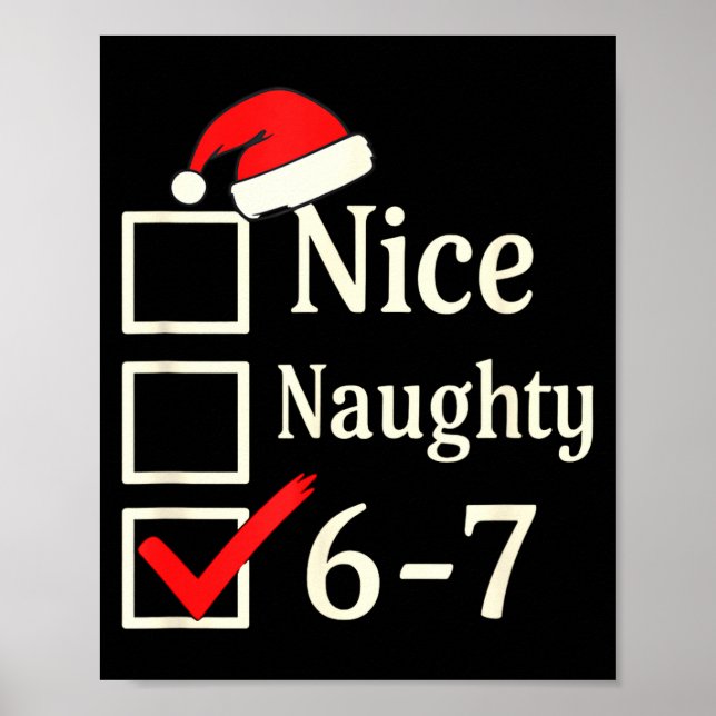 Póster Nice Naughty 67 Christmas Brain Rot  (Frente)