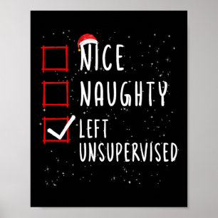Póster Nice Naughty Dejó Navidades Sin Supervisión Lista