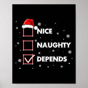 Póster Nice Naughty depende de la lista de Navidades de S