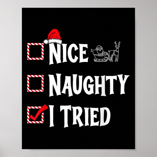 Póster Nice Naughty - I Tried Christmas List  (Frente)