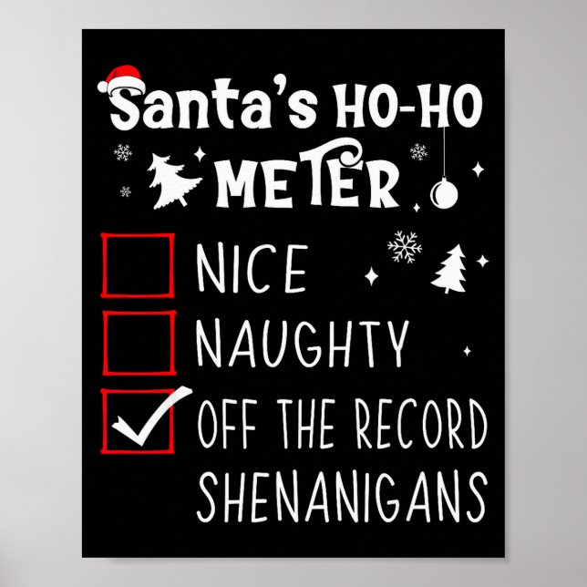 Póster Nice Naughty Off The Record Shenanigans Christmas  (Frente)