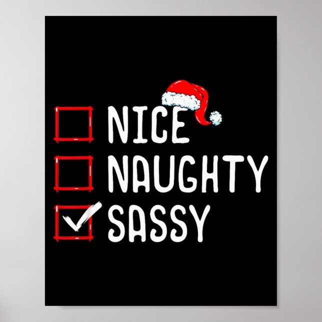 Póster Nice Naughty Sy Christmas List  (Frente)