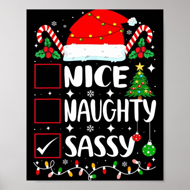 Póster Nice Naughty Sy Christmas List  (Frente)