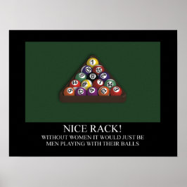 Póster NICE RACK Billiards Pool Poster