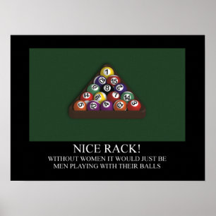 Póster NICE RACK Billiards Pool Poster