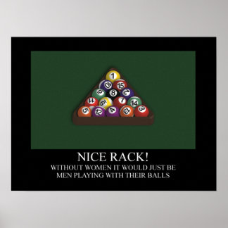 Póster NICE RACK Billiards Pool Poster