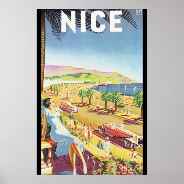 Póster Nice Vintage Travel Poster (Frente)