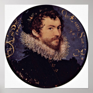 Póster Nicholas Hilliard - El autorretrato más temprano