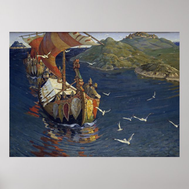 Póster Nicholas Roerich invitados de latín (Frente)