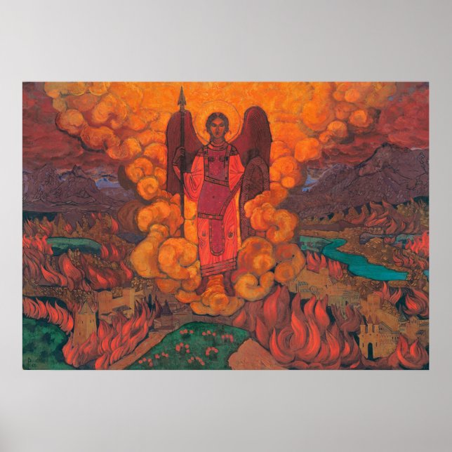 Póster Nicholas Roerich Last Angel Grande Canvas Giclee P (Frente)
