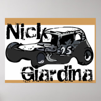 Póster Nick Giardina Coupe Stockcar Auto de Carreras modi