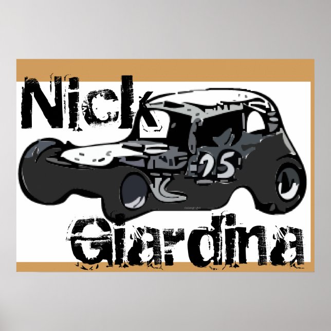 Póster Nick Giardina Coupe Stockcar Auto de Carreras modi (Frente)