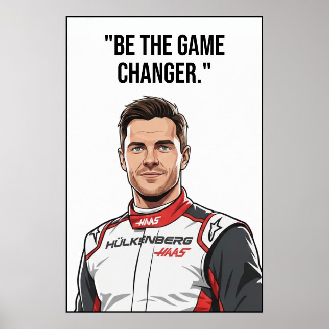 Póster Nico Hülkenberg Racing Vector – Be the Game Change (Frente)