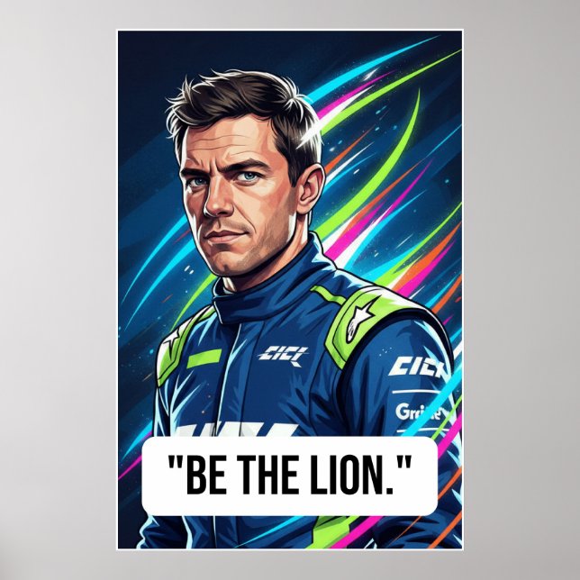 Póster Nico Hülkenberg Racing Vector – Be the Lion Poster (Frente)