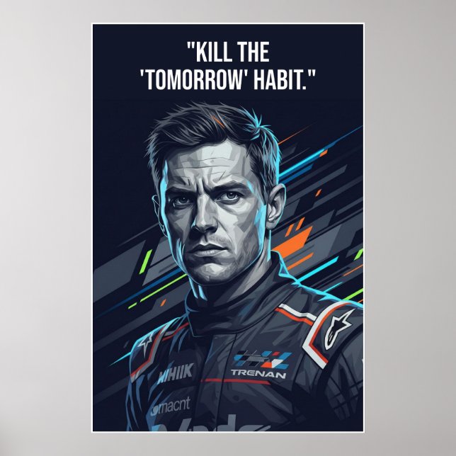 Póster Nico Hülkenberg Racing Vector – Mata el Mañana (Frente)