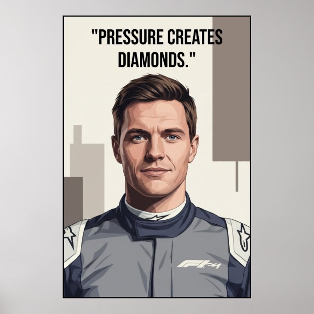 Póster Nico Hülkenberg Racing Vector - Motivacional (Frente)