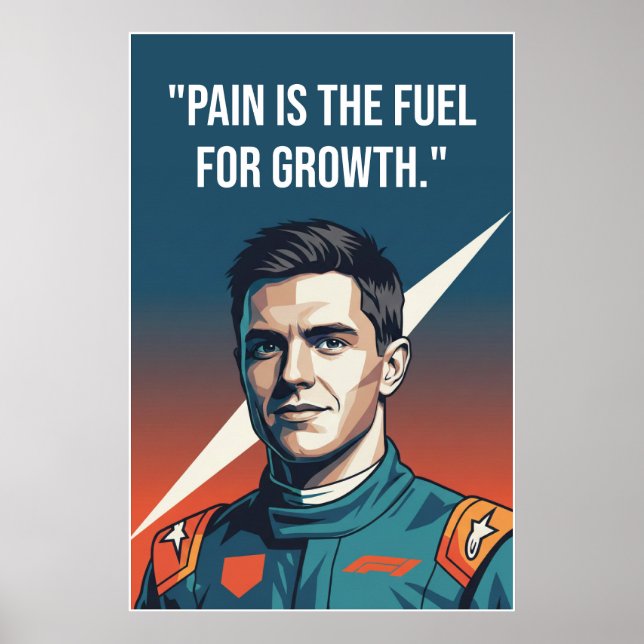 Póster Nico Hülkenberg Racing Vector – Pain Is the Fuel (Frente)