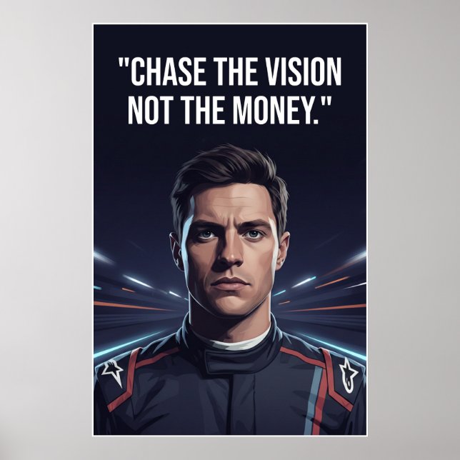 Póster Nico Hülkenberg Racing Vector – Persigue la Visión (Frente)