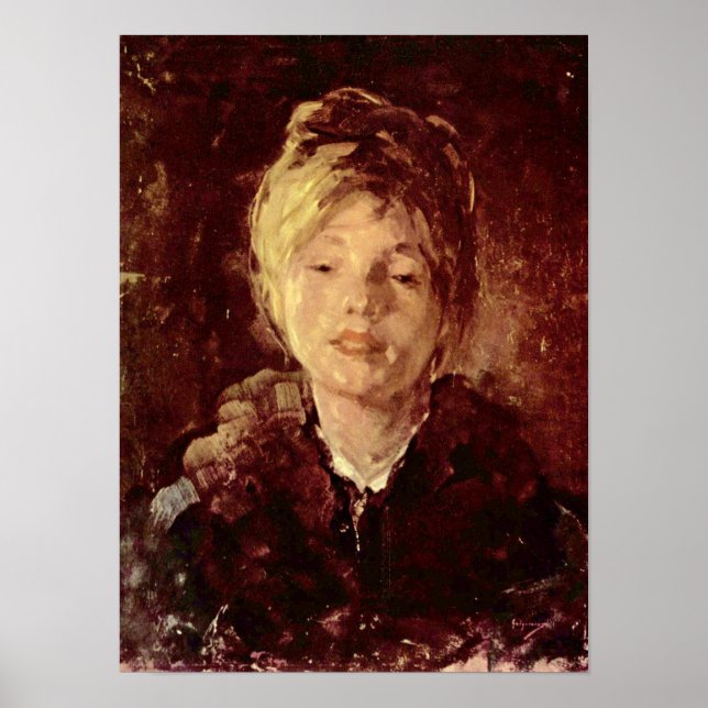 Póster Nicolae Grigorescu - Retrato de un chica (Frente)