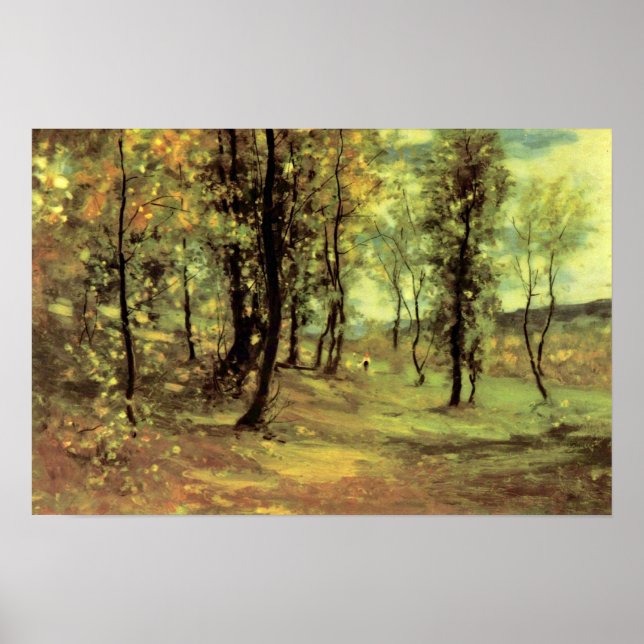 Póster Nicolae Grigorescu - tala de bosques (Frente)