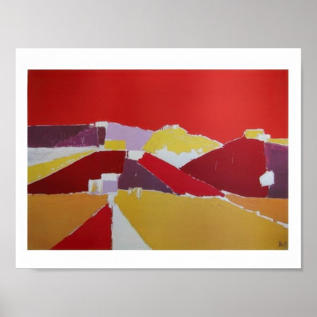 Póster nicolas de staël - Agrigente - Abstracción Lírica (Frente)