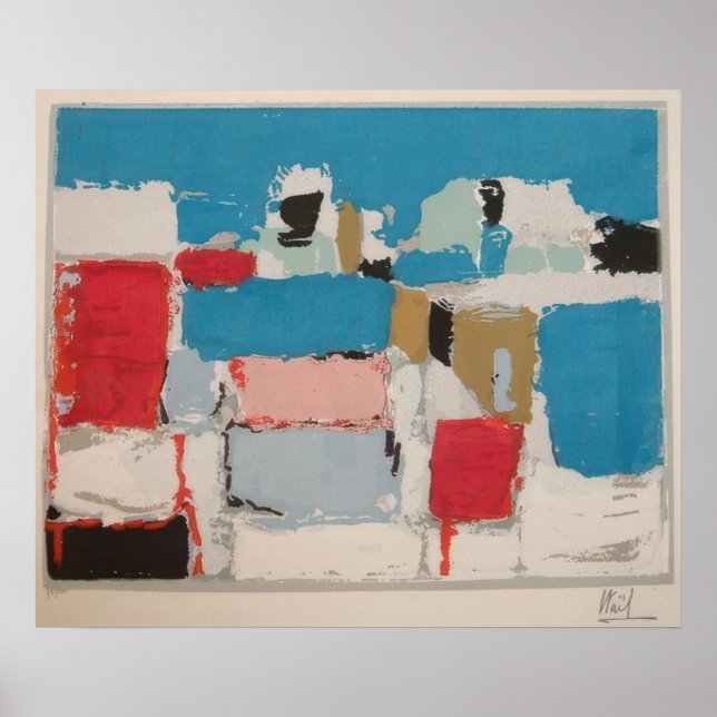 Póster nicolas de staël - Méditerranée 01 - marina Por Ni (Frente)
