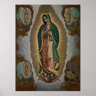 Póster Nicolas Enrique la Virgen de Guadalupe