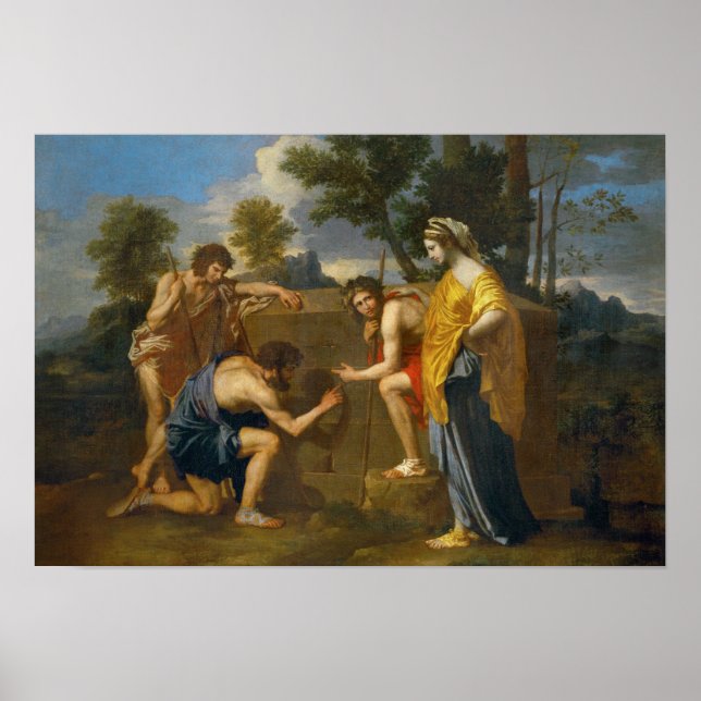 Póster Nicolas Poussin - Et in Arcadia ego (Frente)