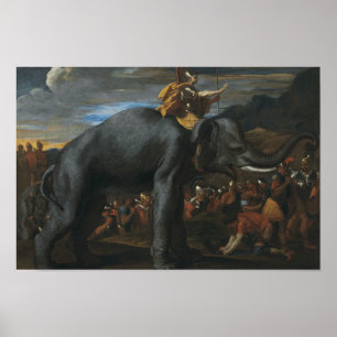 Póster Nicolás Poussin - Hannibal que cruza las montañas