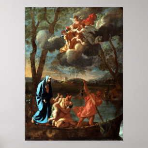 Póster Nicolás Poussin la vuelta de la familia santa