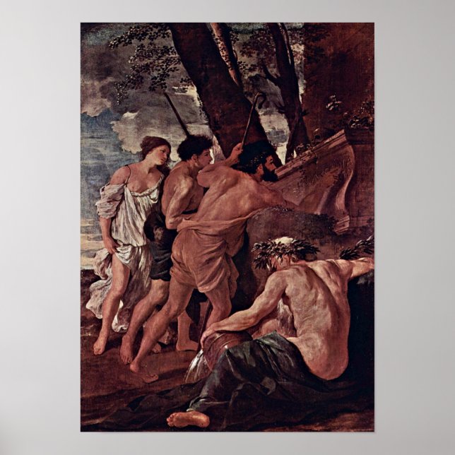 Póster Nicolas Poussin - Los Pastores de Arcadia (Frente)