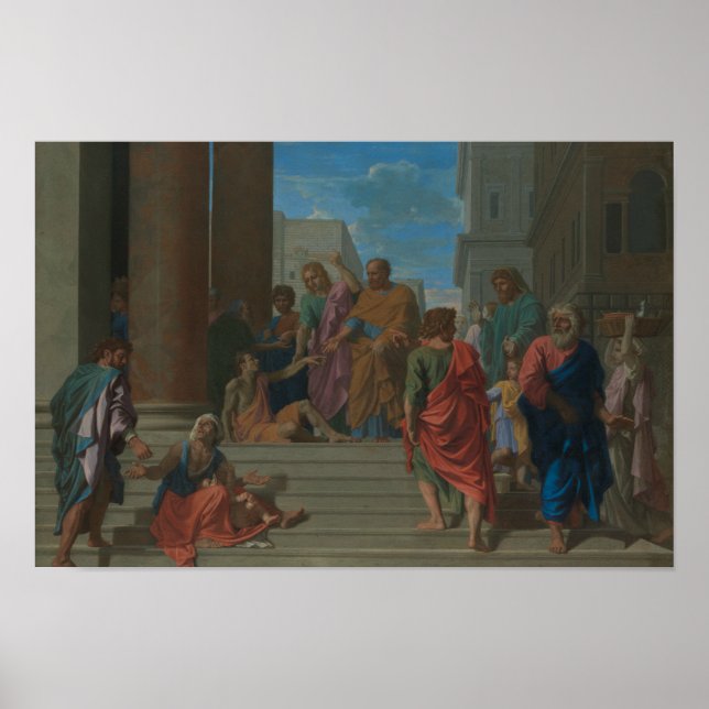 Póster Nicolas Poussin - Santos Pedro y Juan (Frente)